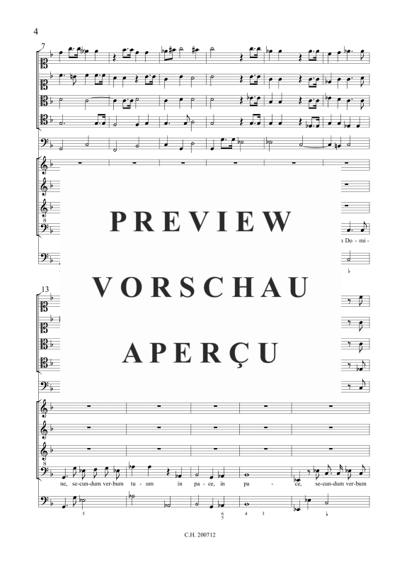 gallery: Nunc dimittis servum tuum Domine - Motette á 9, , (Gemischtes Ensemble SSTB, 4 Violen, Fagott und BC)
