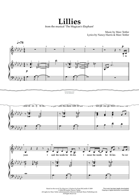 Produktbild zu: Lillies (from 'The Magician's Elephant')