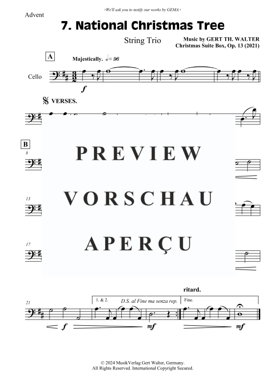 Produktgalerie: Seite 6 von 6 National Christmas Tree, , (Streicher Trio)