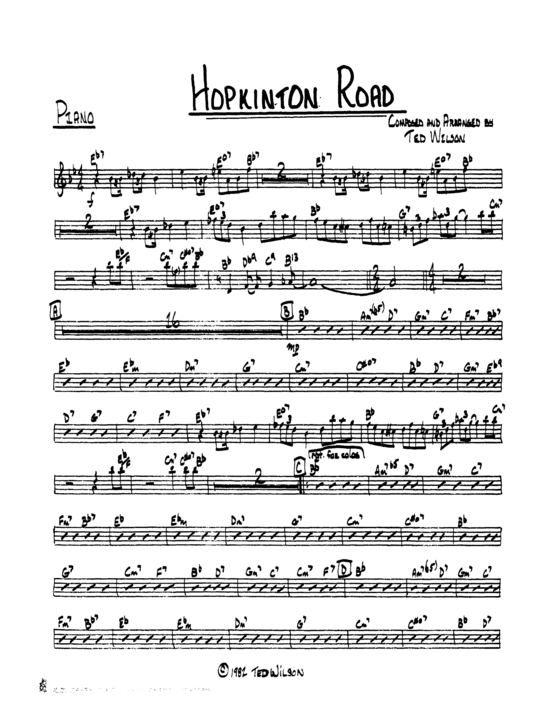 Produktbild zu: Hopkinton Road (Combo Band (+ Tuba Solo) Ted Wilson
