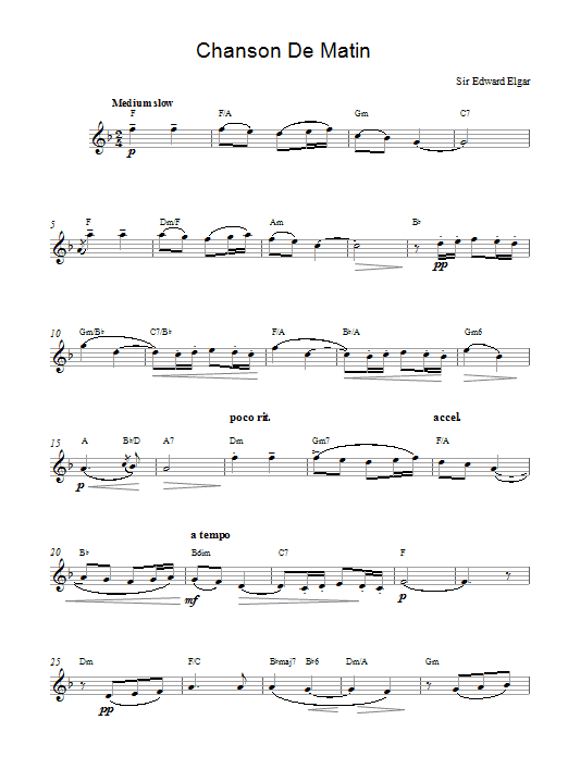 Produktbild zu: Chanson De Matin (Top Line)