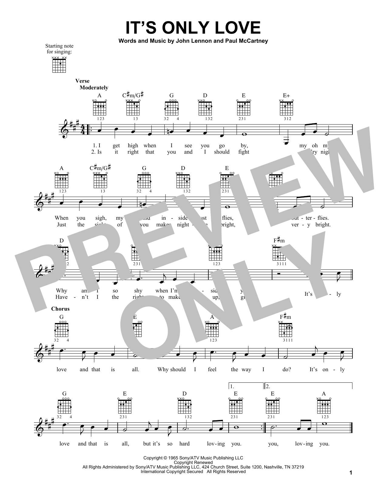 Produktbild zu: It's Only Love