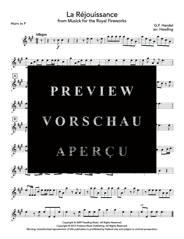 Produktgalerie: Seite 9 von 11 La Rejouissance, , (Blechbläser Quintett)