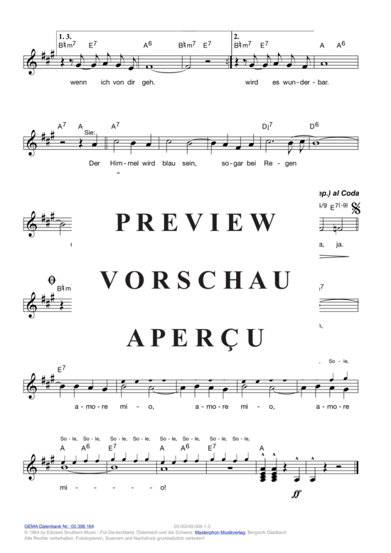 Product gallery: Page 6 of 11 Sole, Sole, Sole , Bach, Vivi & Schönherr, Dietmar, (melody parts in C/B/E flat)