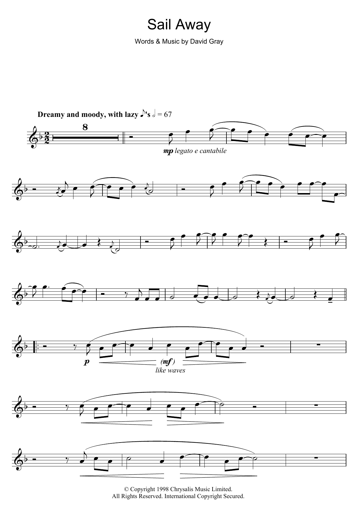 Product gallery: Page 1 of 1 Sail Away, David Gray