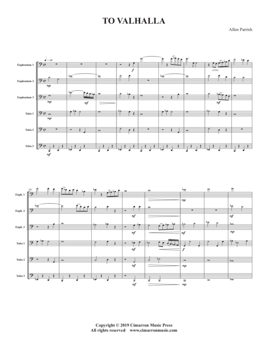 Product picture to: To Valhalla Allen Parrish
