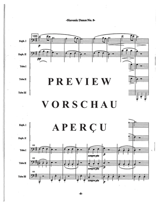 Product gallery: Page 12 of 21 Slavonic Dances Op. 46 No. 8 , , (Tuba Quartett EETT)