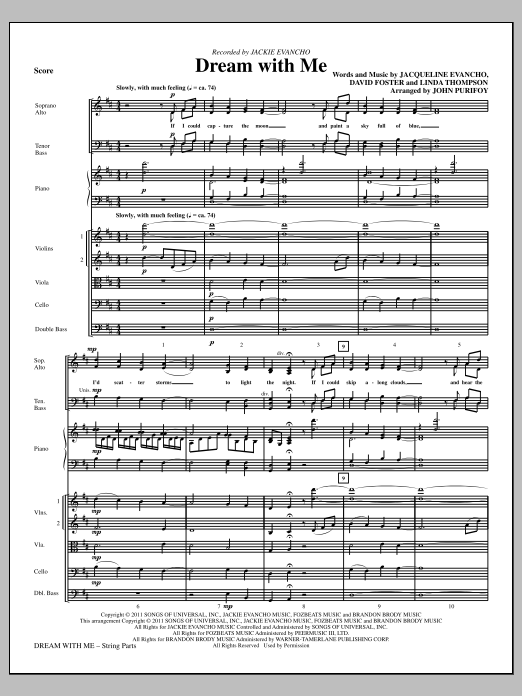 Product picture to:  Dream With Me - Full Score - John Purifoy