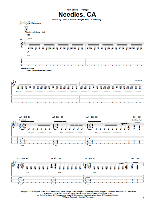 Produktgalerie: Seite 1 von 1 Needles, CA, John 5, Gitarre