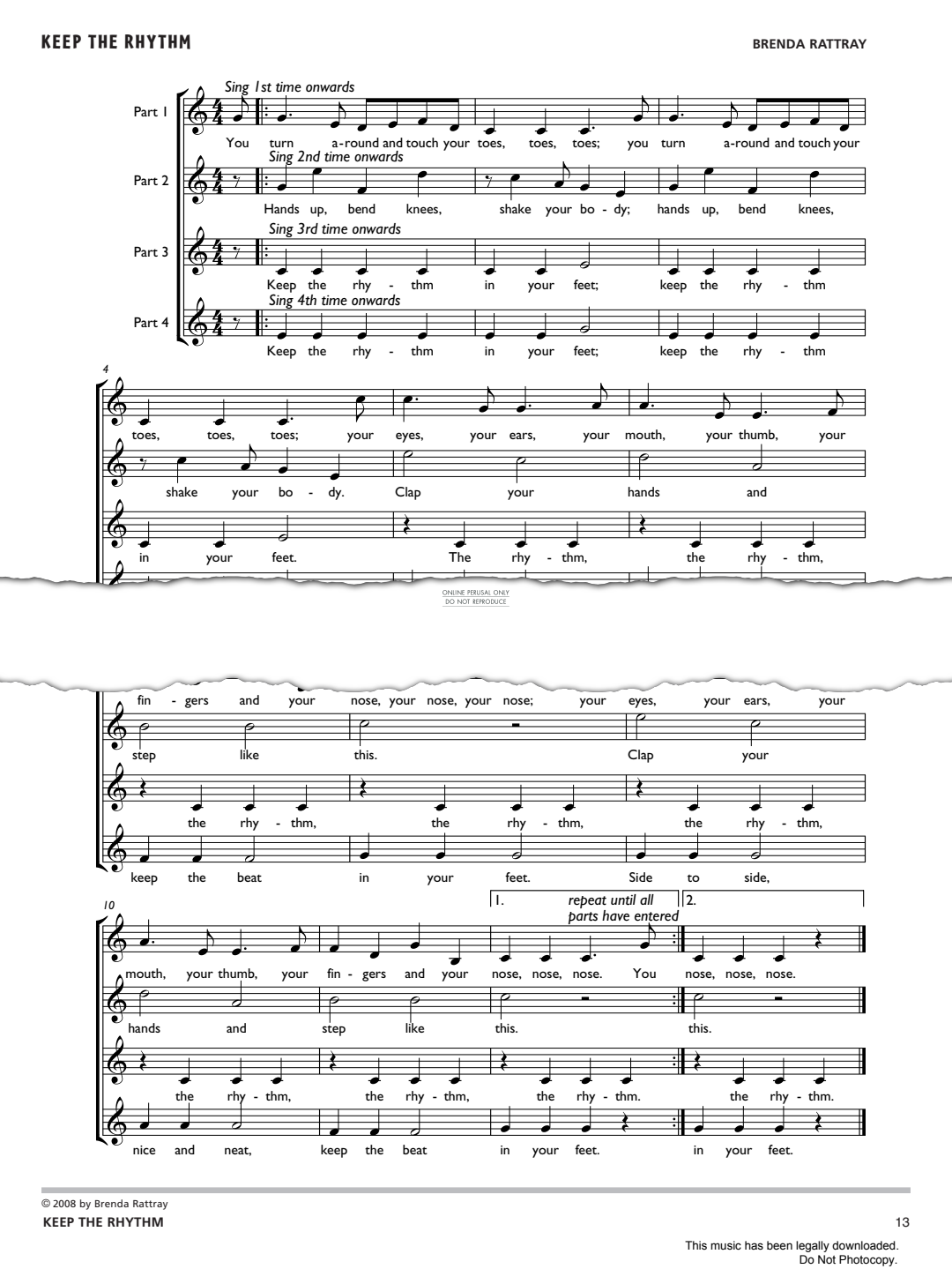 Product gallery: Page 1 of 1 Keep The Rhythm, Brenda Rattray