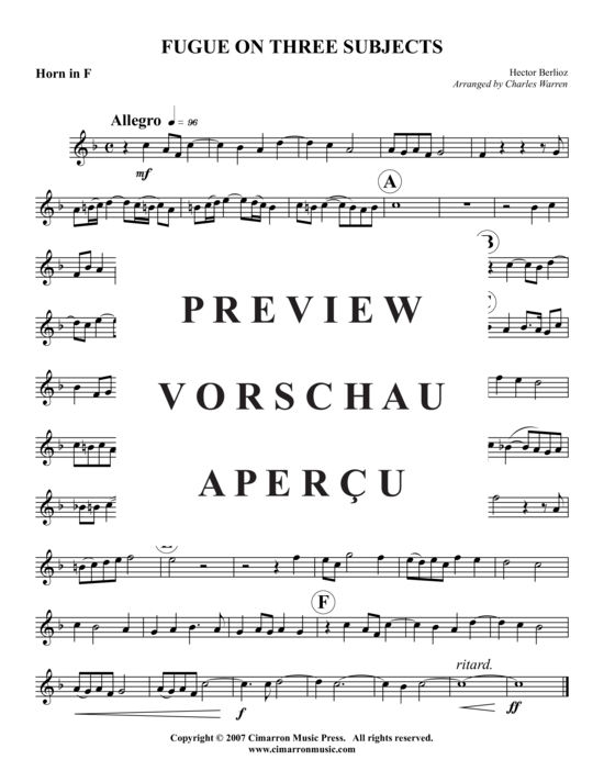 Produktgalerie: Seite 5 von 9 Fugue on Three Subjects (1829) , ,  (Blechbläserquintett)