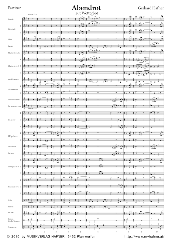 Product gallery: Page 1 of 11 Abendrot, , (large wind orchestra)