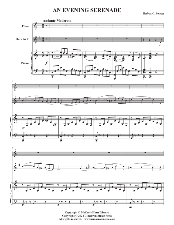 Product picture to: An Evening SerenadeHerbert O. Sontag