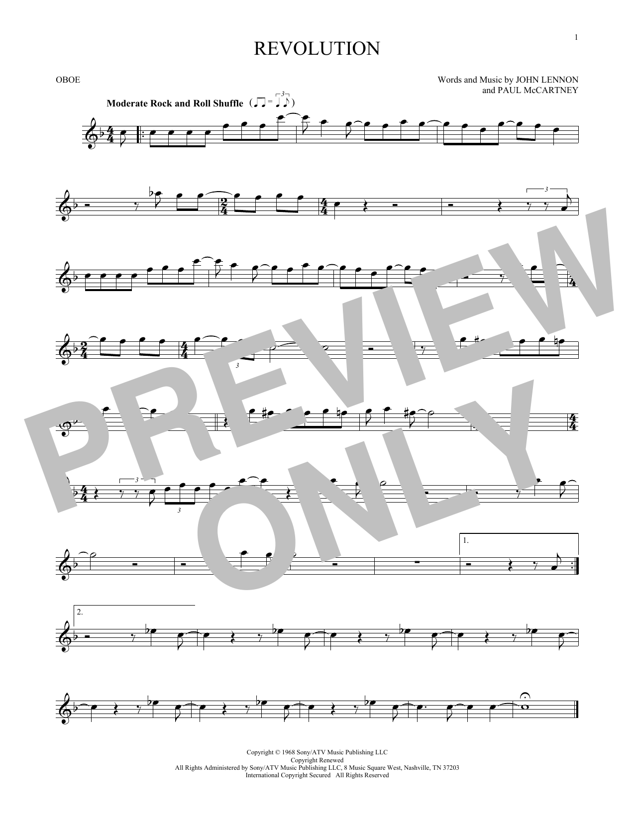 Produktgalerie: Seite 1 von 1 Revolution, The Beatles, Oboe