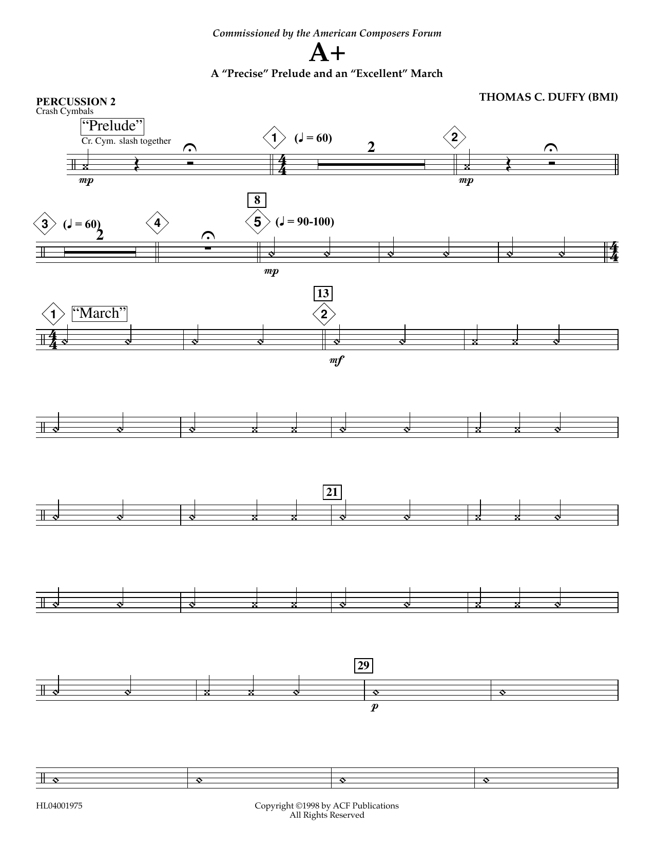 Produktgalerie: Seite 1 von 1 A+: A "Precise" Prelude and an "Excellent" March - Percussion 2, Thomas Duffy, Ensemble