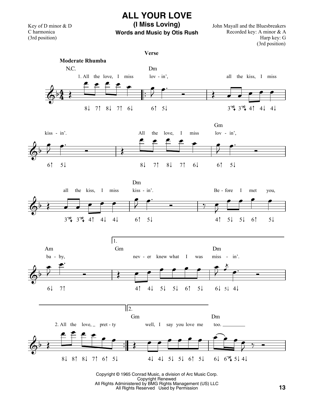 Product gallery: Page 1 of 1 All Your Love (I Miss Loving), Otis Rush