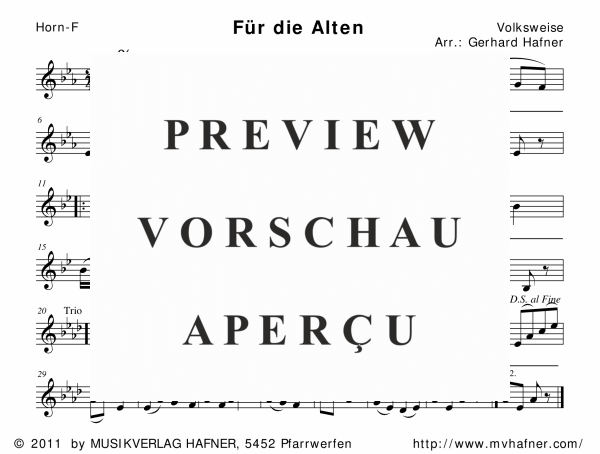 gallery: Für die Alten, , (woodwind and brass)