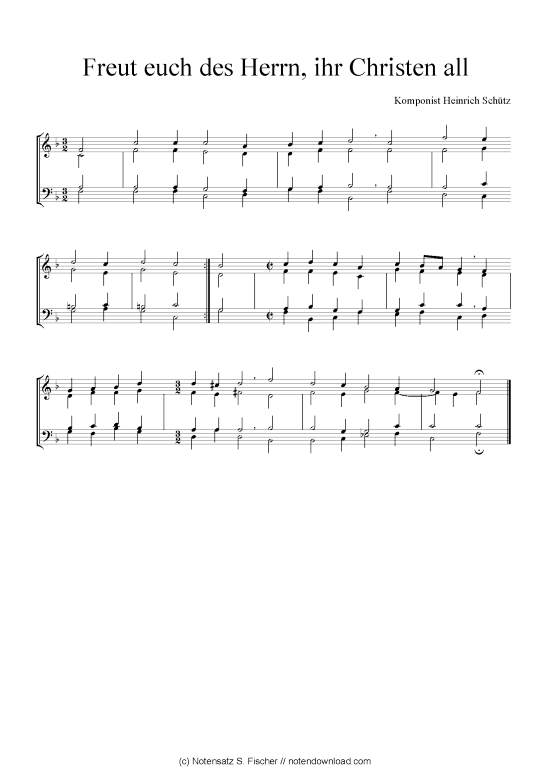 Product picture to: Freut euch des Herrn, ihr Christen all Heinrich Schütz