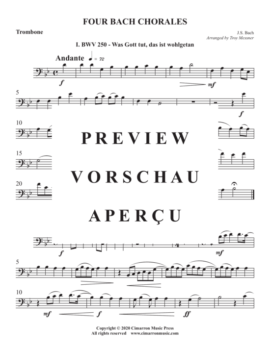 gallery: Four Bach Chorales , , (BlechbläserQuintett)