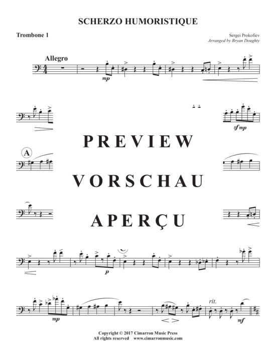 Product gallery: Page 7 of 14 Scherzo Humoristique , , (Trombone quartet)