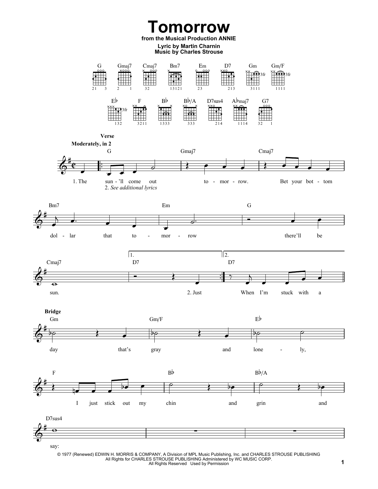 Produktbild zu: Tomorrow (from Annie)