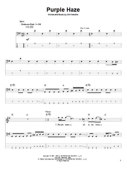 Produktgalerie: Seite 1 von 1 Purple Haze, Jimi Hendrix