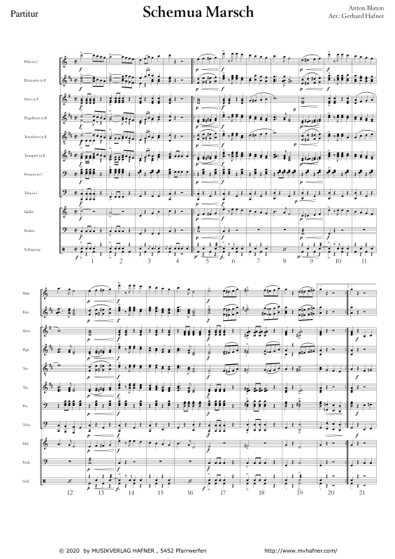 Product gallery: Page 1 of 11 Schemua-Marsch, , (large wind orchestra)