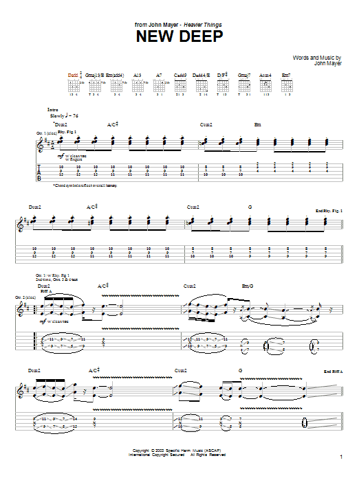 Produktgalerie: Seite 1 von 1 New Deep, John Mayer, Gitarre
