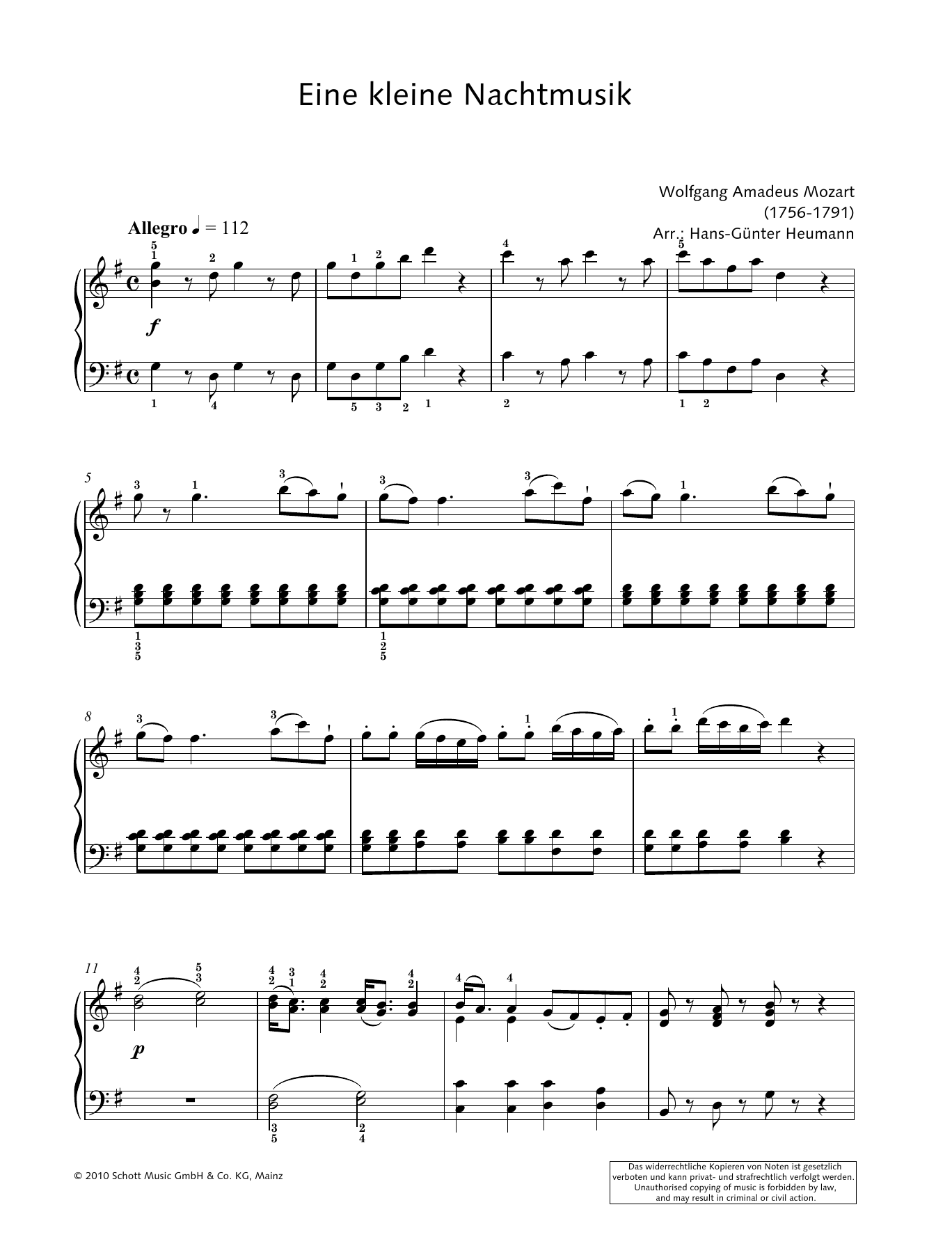 Product gallery: Page 1 of 1 A Little Night Music, Hans-Gunter Heumann