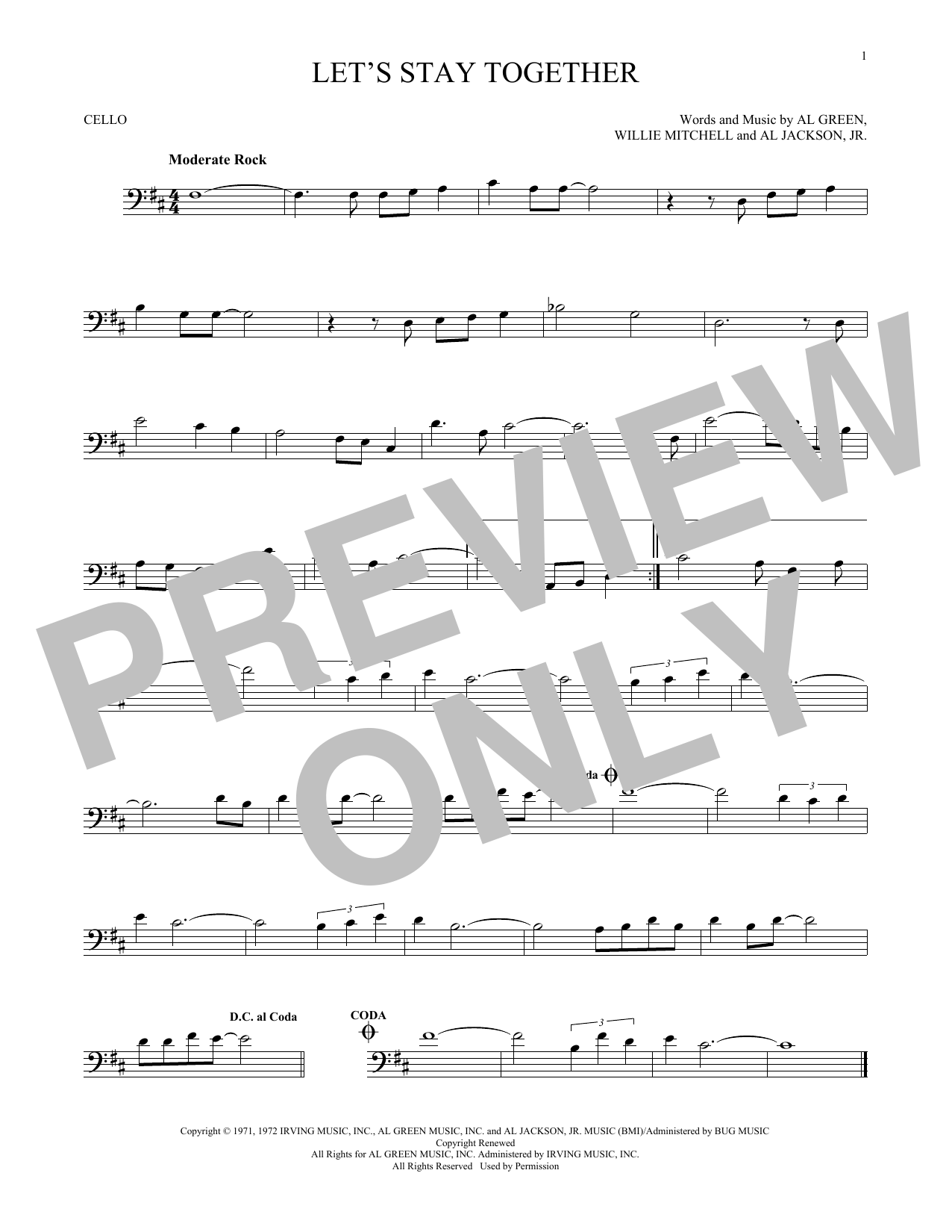 Produktgalerie: Seite 1 von 1 Let's Stay Together, Al Green, Violoncello