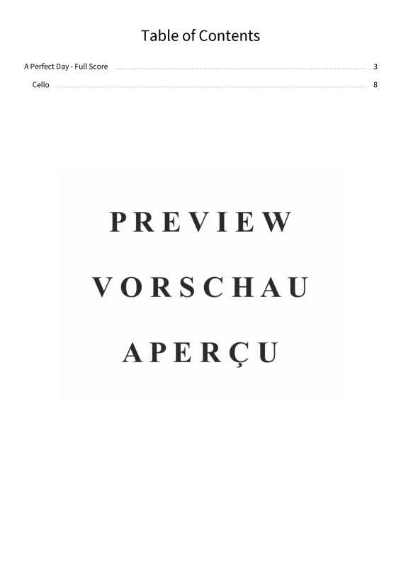 gallery: A Perfect Day, , (Gesang, Cello und Klavier)
