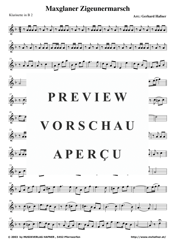 gallery: Maxglaner Zigeunermarsch, , (Klarinetten Quintett)