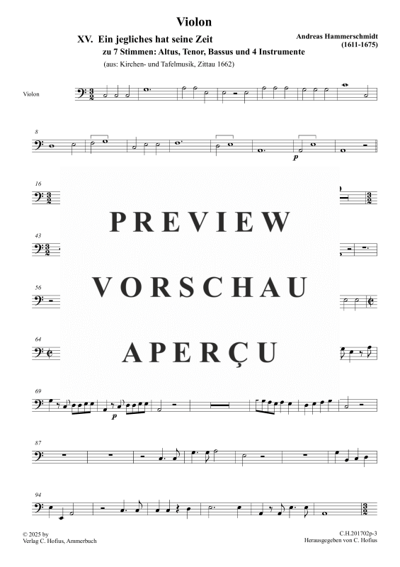 gallery: Ein jegliches hat seine Zeit (Stimmen), , Gemischtes Ensemble ATB, 4 Streicher und BC