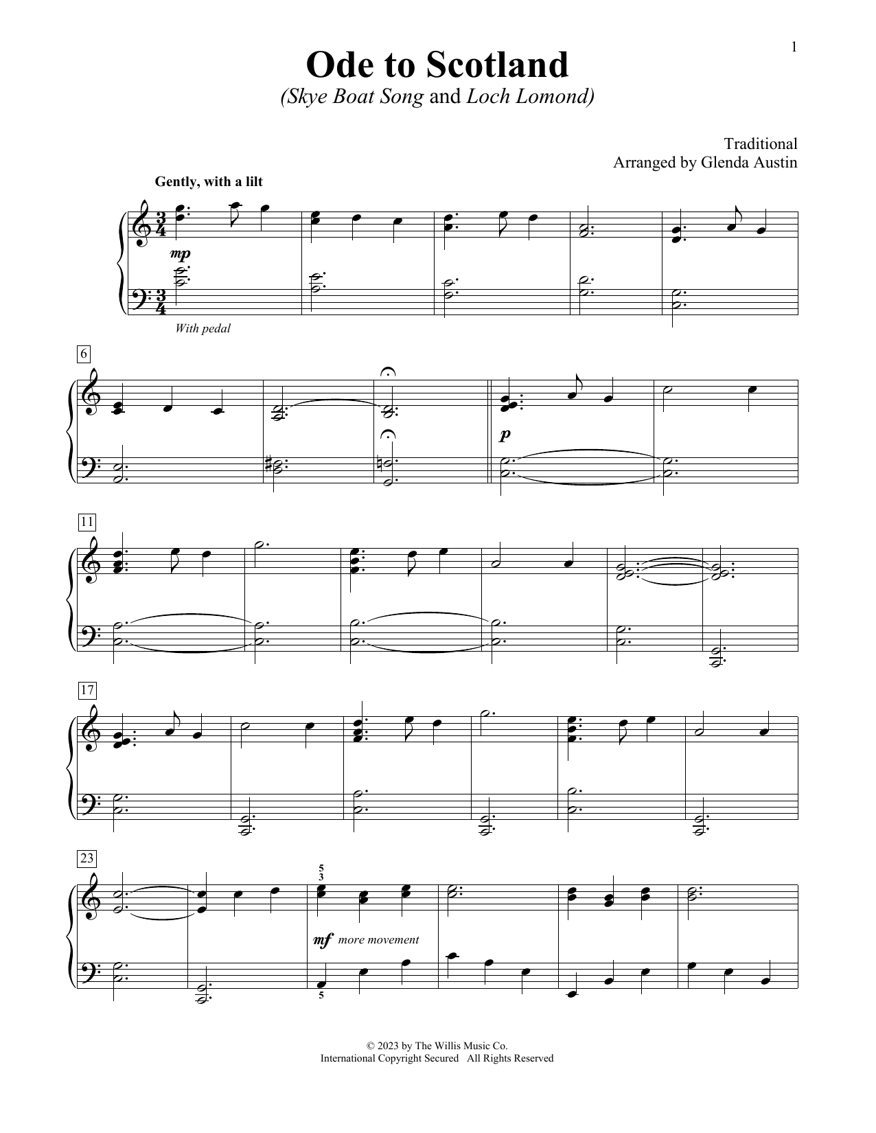 Product picture to: Ode To Scotland (arr. Glenda Austin)