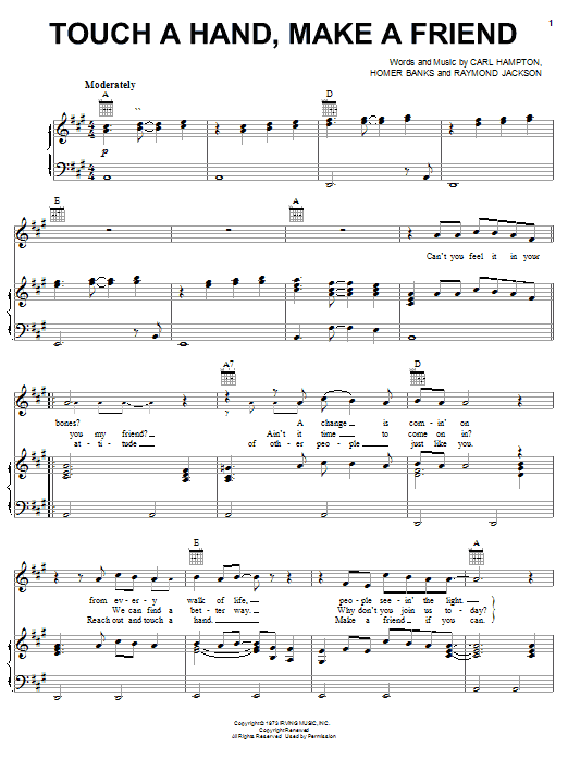 Produktgalerie: Seite 1 von 1 Touch A Hand, Make A Friend, The Staple Singers, Gesang, Gitarre, Klavier