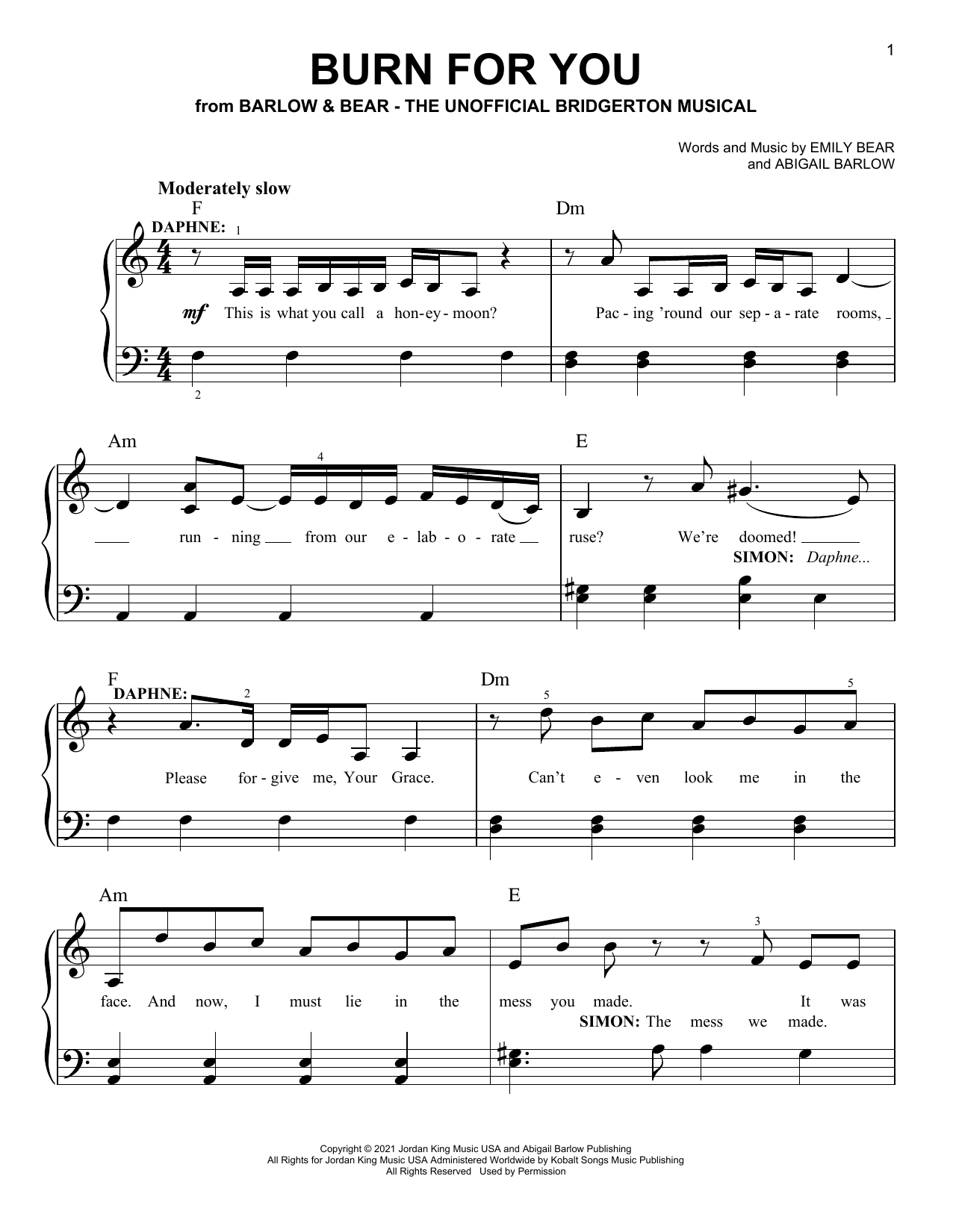 Produktbild zu: Burn For You (from The Unofficial Bridgerton Musical)