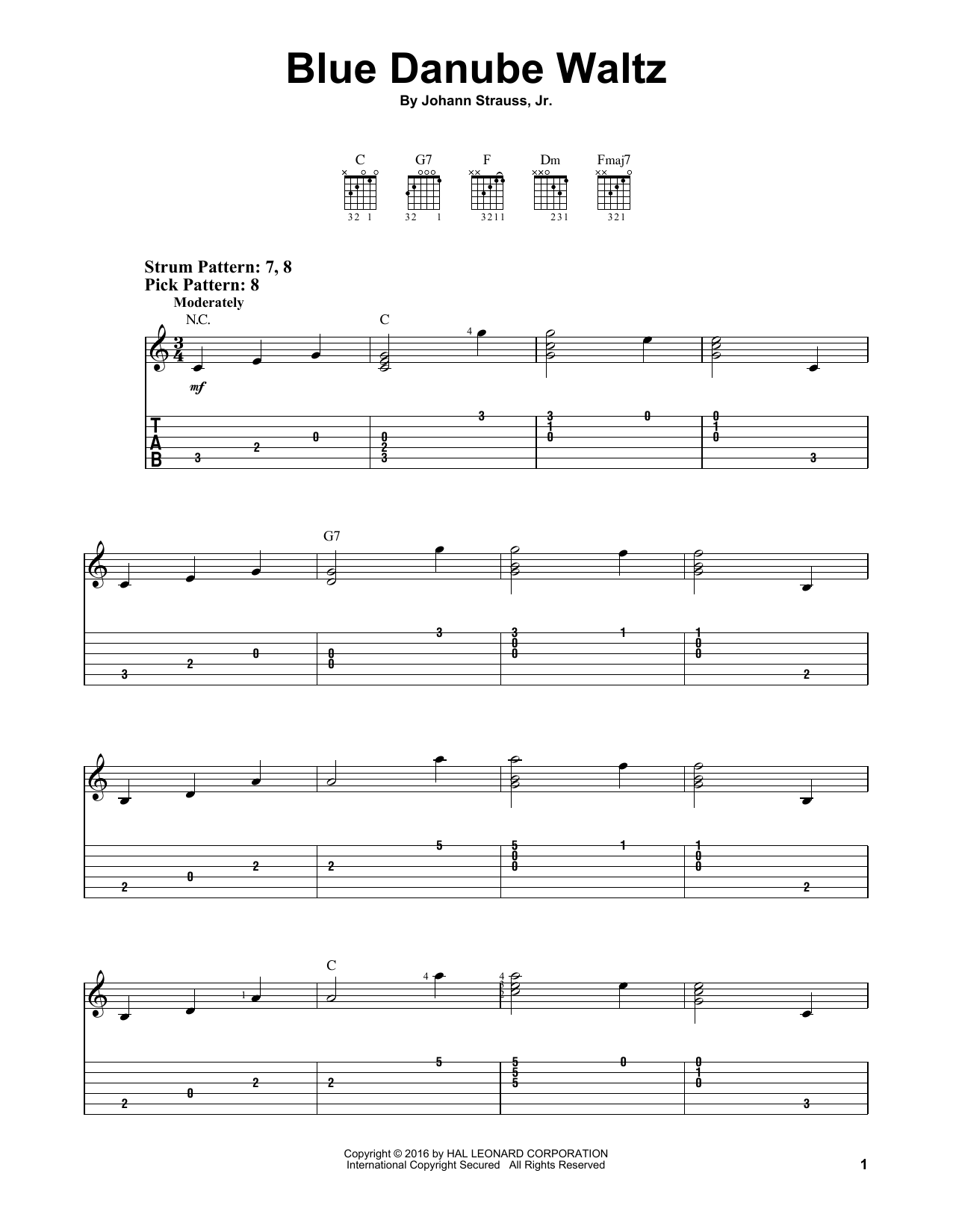 Product gallery: Page 1 of 1 Blue Danube Waltz, Johann Strauss, Jr.