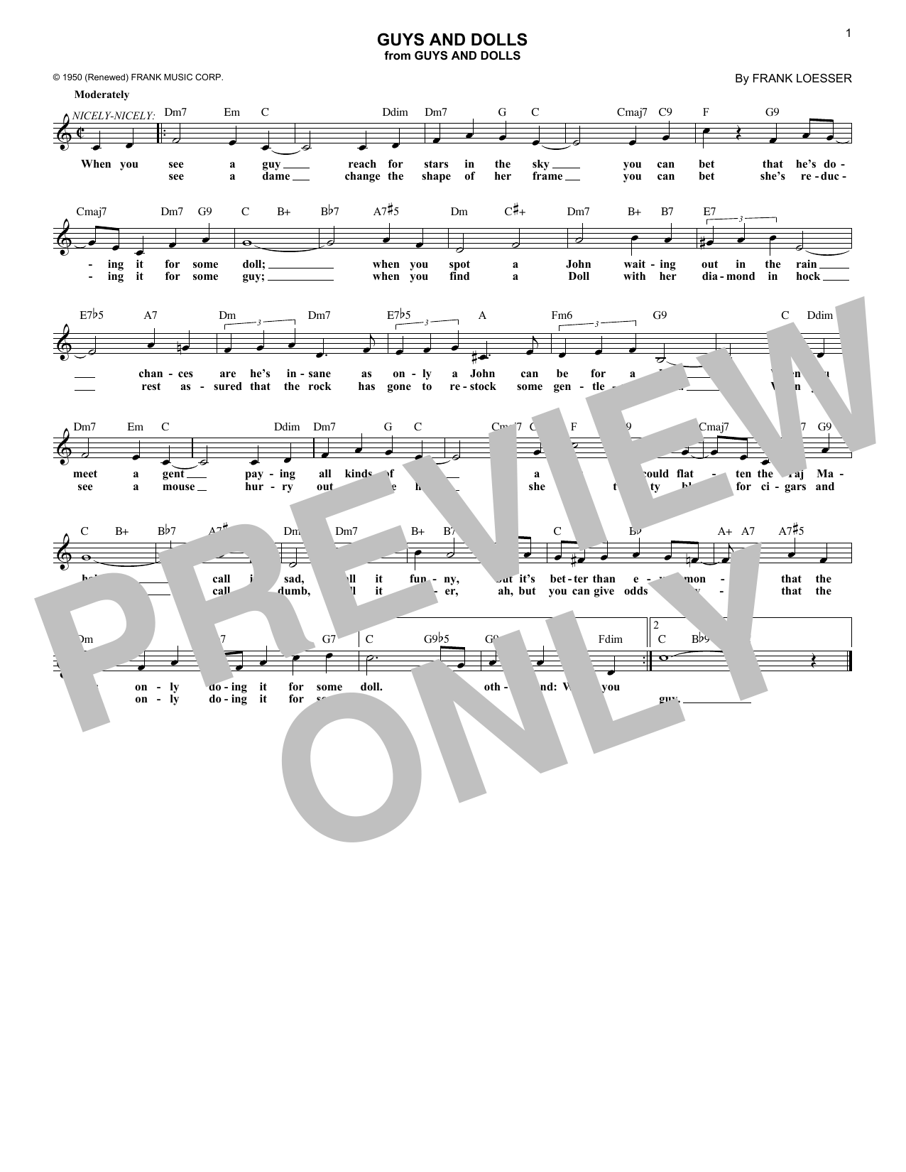 Produktbild zu: Guys And Dolls