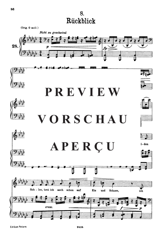 gallery: Rückblick D.911-8 (Winterreise) , ,  (Gesang tief + Klavier)