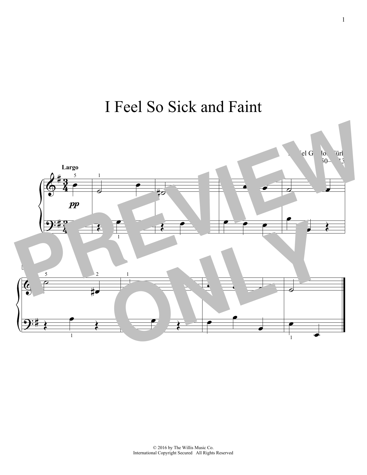 Produktbild zu: I Feel So Sick And Faint