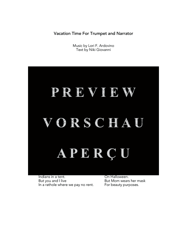 Produktgalerie: Seite 5 von 11 Vacation Time, , (Trompete und Erzähler)