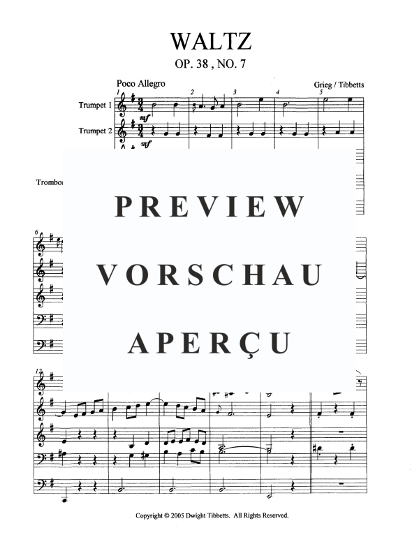 Product gallery: Page 3 of 11 Walzer und Wiegenlied op. 38 No. 7, , Brass Quintet