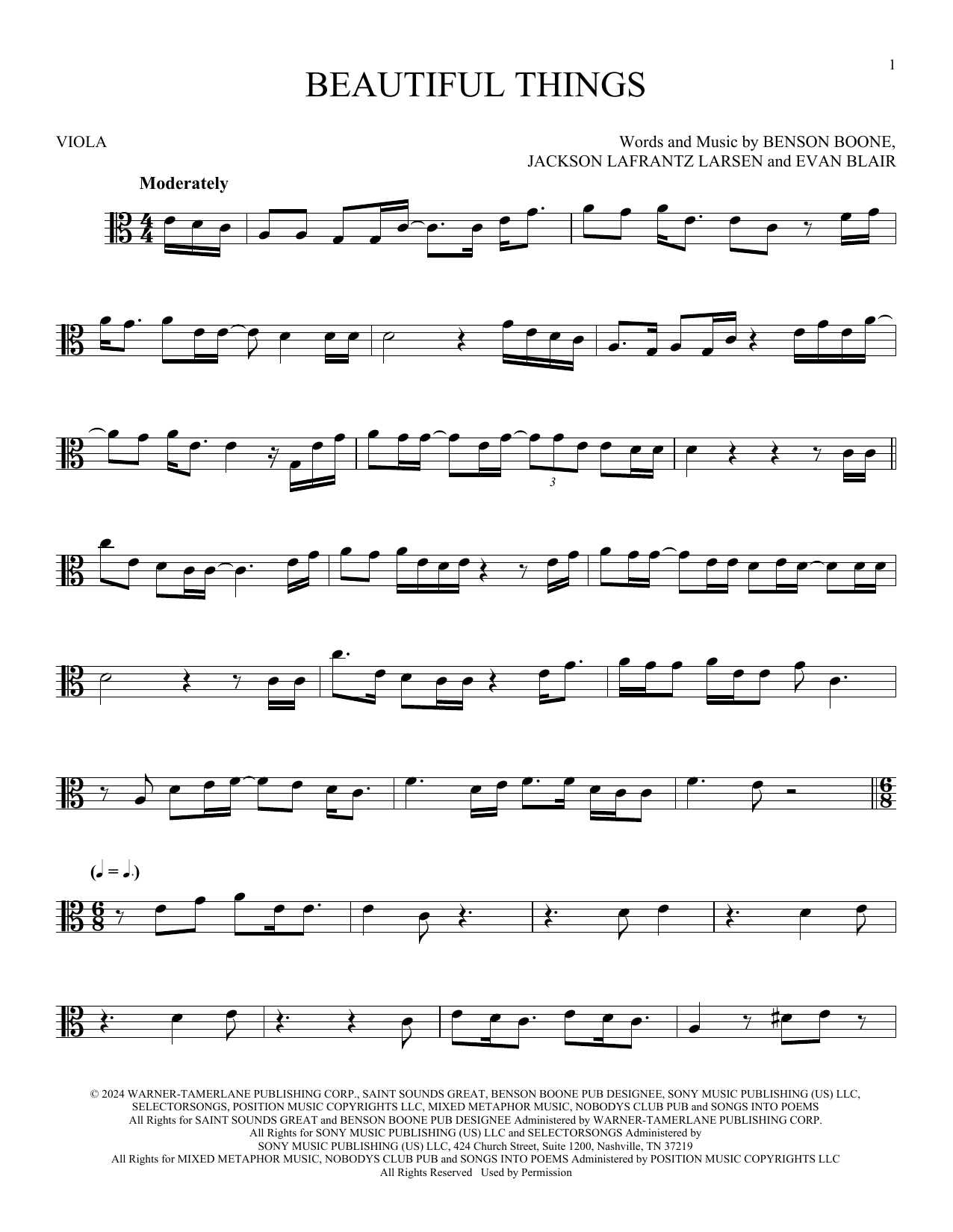 Product gallery: Page 1 of 1 Beautiful Things, Benson Boone