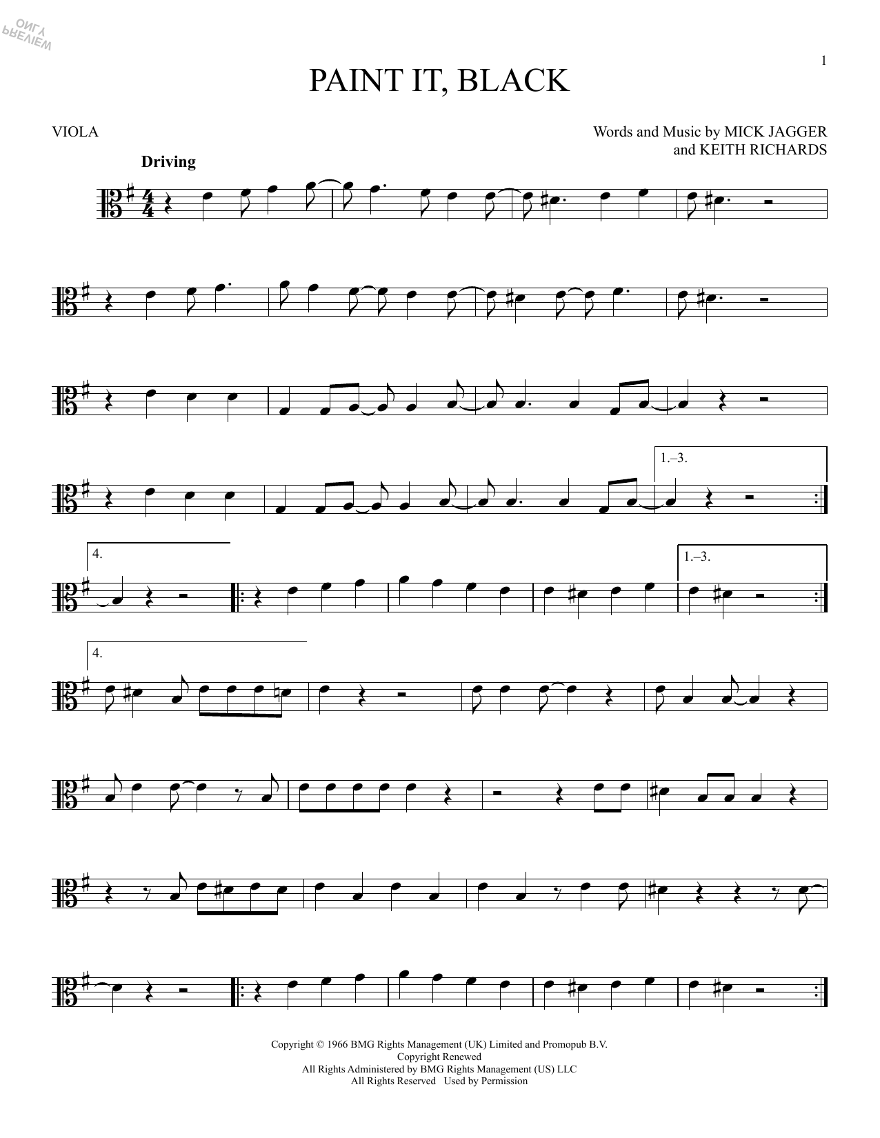 Product gallery: Page 1 of 1 Paint It, Black, The Rolling Stones