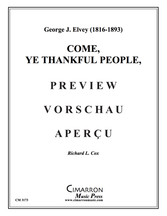 Produktgalerie: Seite 2 von 10 Come, Ye Thankful People Come , , (Blechbläserquintett)