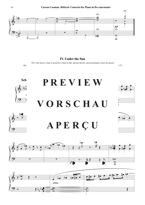Product gallery: Page 11 of 18 Biblicals: Concerto for Solo Piano , , Piano Solo