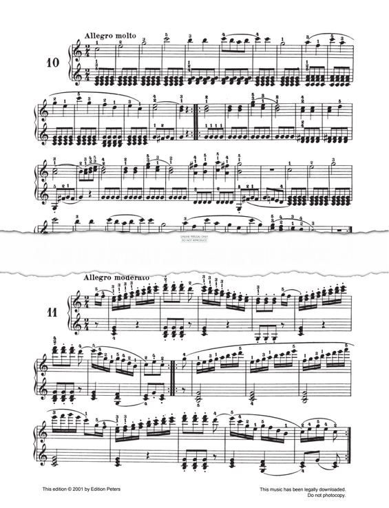 Produktgalerie: Seite 1 von 1 Allegro Moderato Op. 139 No. 11, Carl Czerny, Klavier