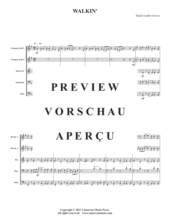 Produktgalerie: Seite 3 von 16 Walkin´ , , (Blechbläserquintett)