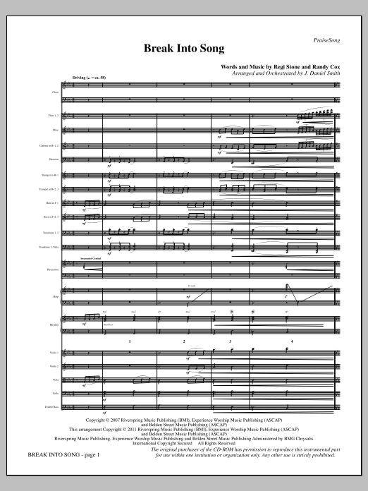 Produktbild zu: Break Into Song - Full Score