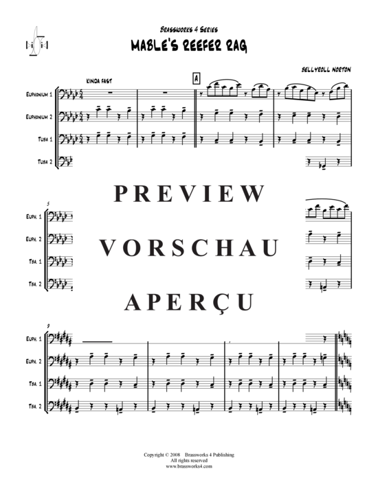 Product gallery: Page 2 of 11 Mable´s Reefer Rag , , (Tuba Quartet: 2x Baritone, 2xTuba)